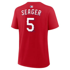 Corey Seager Texas Rangers Nike Women's Name & Number T-Shirt On Sale