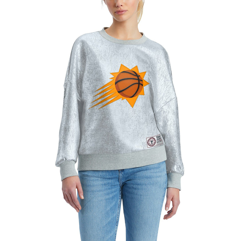 NBA - Phoenix Suns Tommy Jeans Women's Tracy Pullover Sweatshirt - Silver