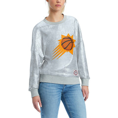 NBA - Phoenix Suns Tommy Jeans Women's Tracy Pullover Sweatshirt - Silver