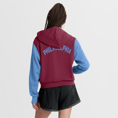 Philadelphia Phillies Nike Women's Cooperstown Collection Cropped Full-Zip Hoodie for sale