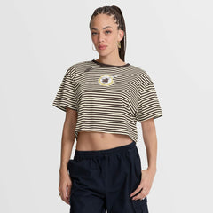 San Diego Padres Nike Women's Cooperstown Collection Striped Cropped T-Shirt Near Me