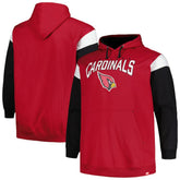 Arizona Cardinals Profile Big & Tall Trench Battle Pullover Hoodie Cardinal - NFL