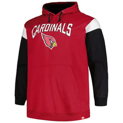 Arizona Cardinals Profile Big & Tall Trench Battle Pullover Hoodie Cardinal - NFL