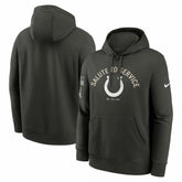 Indianapolis Colts Salute To Service Club Fleece Hoodie Olive - Nike