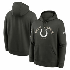 Indianapolis Colts Salute To Service Club Fleece Hoodie Olive - Nike