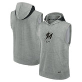 Miami Marlins Nike Authentic Collection Early Work Dri-FIT Sleeveless Hoodie On Sale