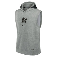 Miami Marlins Nike Authentic Collection Early Work Dri-FIT Sleeveless Hoodie On Sale
