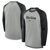 Miami Marlins Nike Authentic Collection Game Time Raglan Performance Long Sleeve T-Shirt Lifestyle
