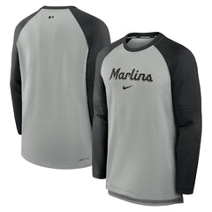 Miami Marlins Nike Authentic Collection Game Time Raglan Performance Long Sleeve T-Shirt Lifestyle