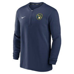 Milwaukee Brewers Nike Authentic Collection Game Time Performance Quarter-Zip Top Lifestyle