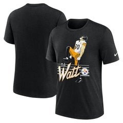 T.J. Watt Pittsburgh Steelers Player Graphic T-Shirt Heather Black - Nike