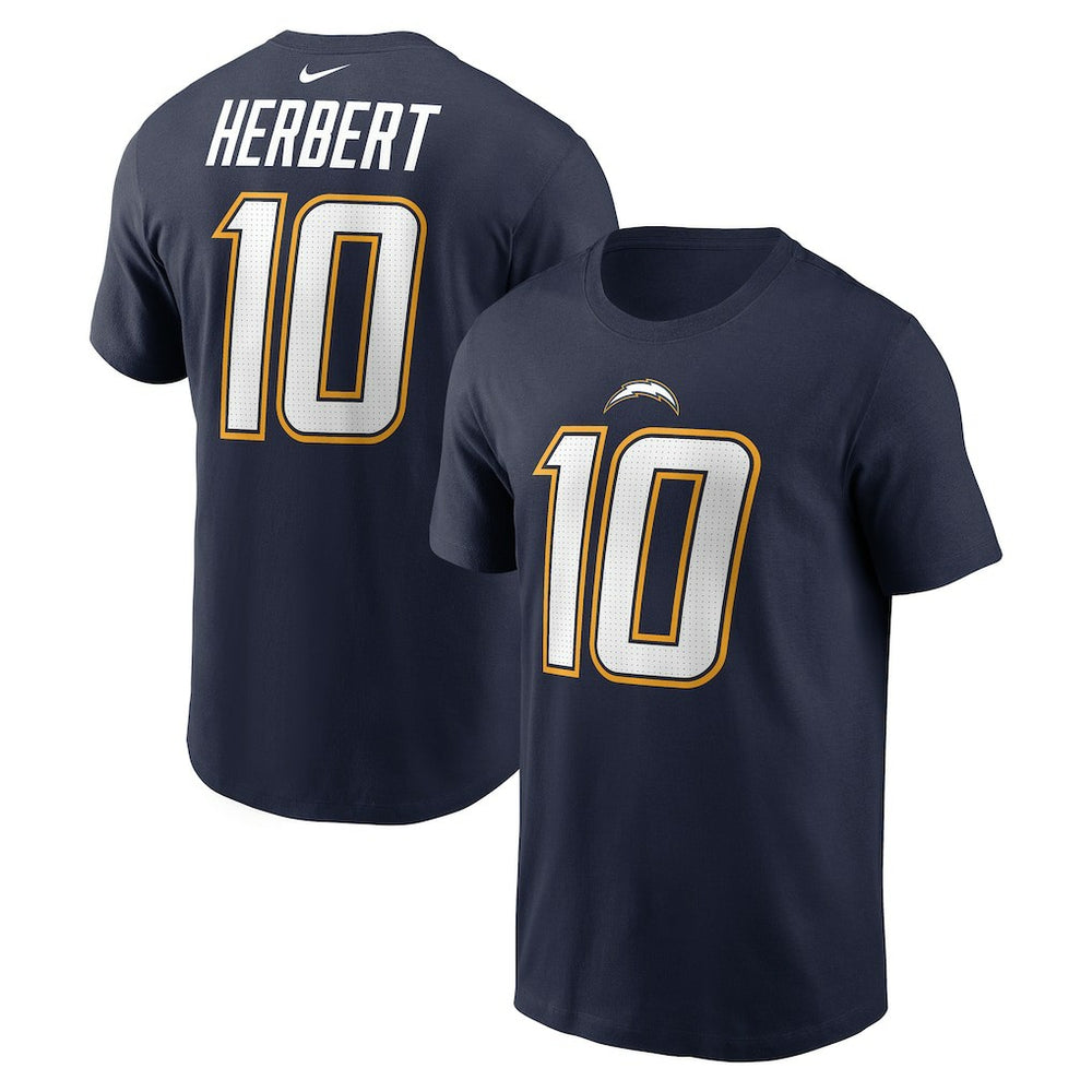 Justin Herbert Los Angeles Chargers Alternate Super Chargers Name & Number T-Shirt Navy - Nike
