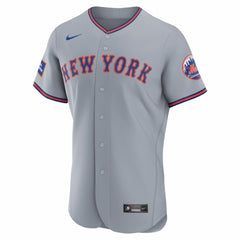 New York Mets Nike Road Sponsor Patch Authentic Jersey On Sale