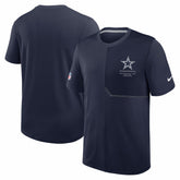 Dallas Cowboys Sideline UV Dri-FIT Coach Shirt Navy - Nike