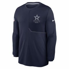 Dallas Cowboys Sideline Coach UV Dri-FIT Long Sleeve Shirt Navy - Nike