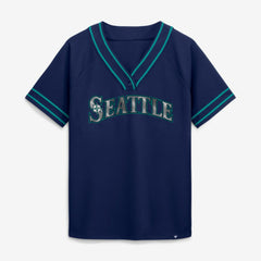 Seattle Mariners Fanatics Women's Diva Race Ahead Raglan V-Neck T-Shirt Lifestyle
