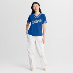 Los Angeles Dodgers Fanatics Women's Diva Race Ahead Raglan V-Neck T-Shirt Lifestyle
