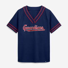 Cleveland Guardians Fanatics Women's Diva Race Ahead Raglan V-Neck T-Shirt Near Me