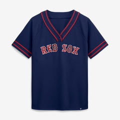 Boston Red Sox Fanatics Women's Diva Race Ahead Raglan V-Neck T-Shirt for sale