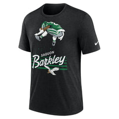 Saquon Barkley Philadelphia Eagles Player Graphic T-Shirt Heather Black - Nike