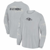 Baltimore Ravens Oversized Type Play Long Sleeve T-Shirt Gray - Fanatics