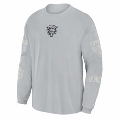 Chicago Bears Oversized Type Play Long Sleeve T-Shirt Gray - Fanatics
