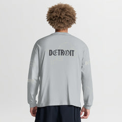 Detroit Lions Oversized Type Play Long Sleeve T-Shirt Gray - Fanatics