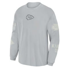 Kansas City Chiefs Oversized Type Play Long Sleeve T-Shirt Gray - Fanatics