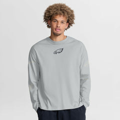 Philadelphia Eagles Oversized Type Play Long Sleeve T-Shirt Gray - Fanatics