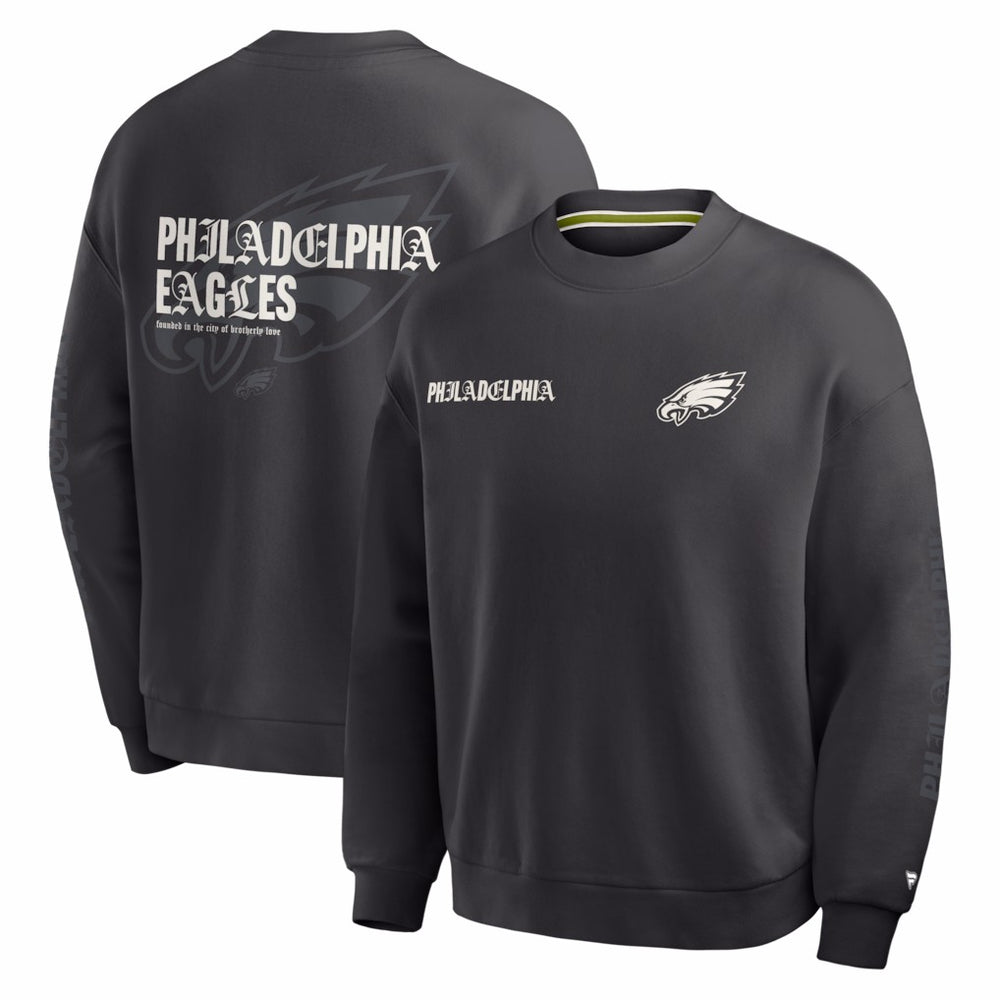 Philadelphia Eagles Oversized Type Play Multi Sweatshirt Black - Fanatics