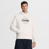 Pittsburgh Steelers Oversized Type Play Location Hoodie Cream - Fanatics