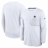 Dallas Cowboys Sideline Coach UV Dri-FIT Long Sleeve Shirt White - Nike