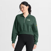 Green Bay Packers Women's Phoenix Fleece Quarter-Zip Sweatshirt Green - Nike