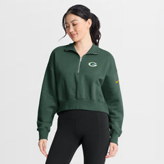 Green Bay Packers Women's Phoenix Fleece Quarter-Zip Sweatshirt Green - Nike