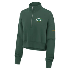 Green Bay Packers Women's Phoenix Fleece Quarter-Zip Sweatshirt Green - Nike
