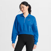 Detroit Lions Women's Phoenix Fleece Quarter-Zip Sweatshirt Blue - Nike