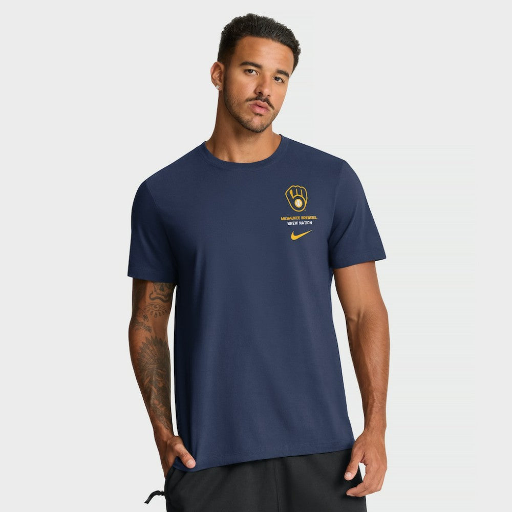 Milwaukee Brewers Nike Primetime 2-Hit T-Shirt Lifestyle