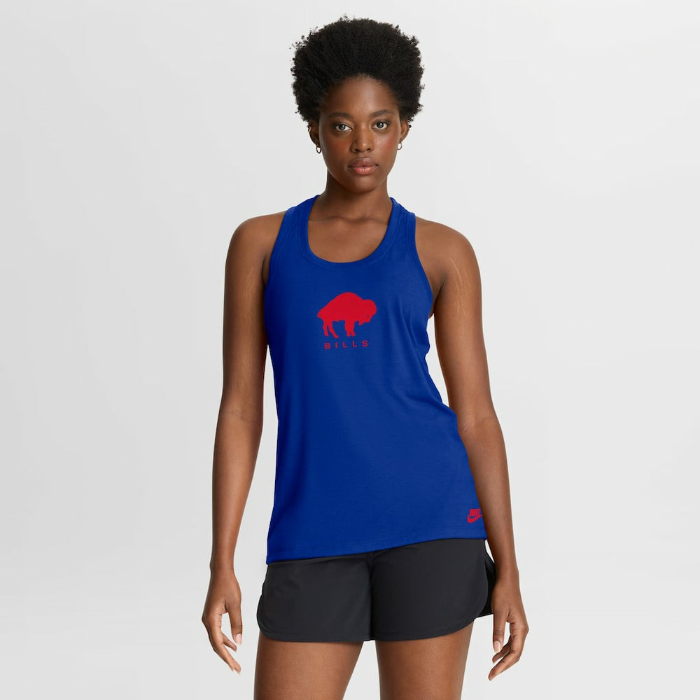 Buffalo Bills Women's Hurry Up Tri-Blend Dri-FIT Tank Top Royal - Nike