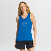 Detroit Lions Women's Hurry Up Tri-Blend Dri-FIT Tank Top Blue - Nike