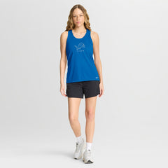 Detroit Lions Women's Hurry Up Tri-Blend Dri-FIT Tank Top Blue - Nike