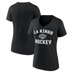 Los Angeles Kings - Logo Athletic Women's Arch Victory V-Neck T-Shirt Black