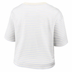 Buffalo Bills Women's Striped Cropped T-Shirt White/Cream - Nike