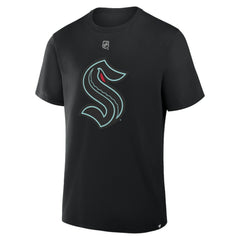 Philipp Grubauer Seattle Kraken Fanatics Authentic Stack Name & Number T-Shirt Black