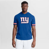 New York Giants Optimal Play Short Sleeve Hooded T-Shirt Royal - Fanatics