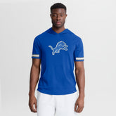 Detroit Lions Optimal Play Short Sleeve Hooded T-Shirt Blue - Fanatics