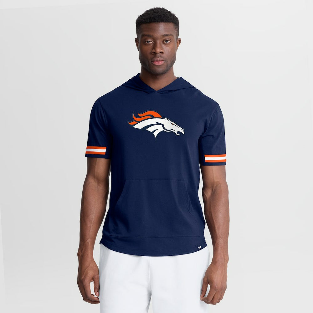 Denver Broncos Optimal Play Short Sleeve Hooded T-Shirt Navy - Fanatics