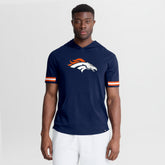 Denver Broncos Optimal Play Short Sleeve Hooded T-Shirt Navy - Fanatics