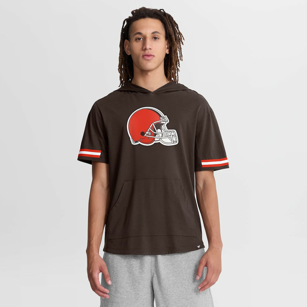 Cleveland Browns Optimal Play Short Sleeve Hooded T-Shirt Brown - Fanatics