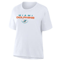 Miami Dolphins Women's Fade Legacy T-Shirt White - Fanatics
