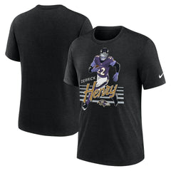 Derrick Henry Baltimore Ravens Player Graphic T-Shirt Heather Black - Nike